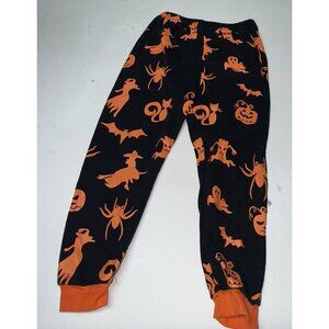 Pajama Pants Boys 3T Halloween Black Orange Long John PJ Bottoms Ghosts Bats